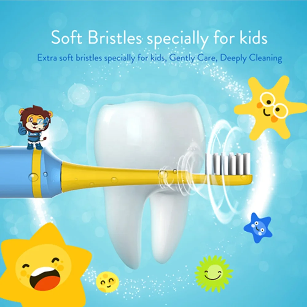 
Kids Powerful Ultrasonic Sonic Electric Toothbrush USB Charge Rechargeable Tooth Brushes Washable Electronic Whitening Teeth 