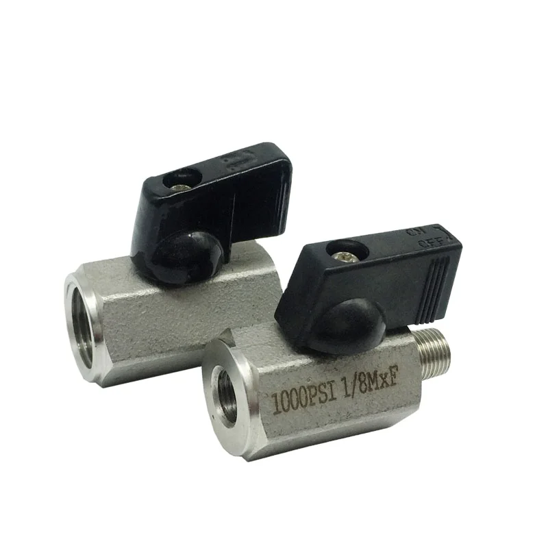
nsf Approval,1PC Stainless Steel Hex Body Mini Ball Valve 
