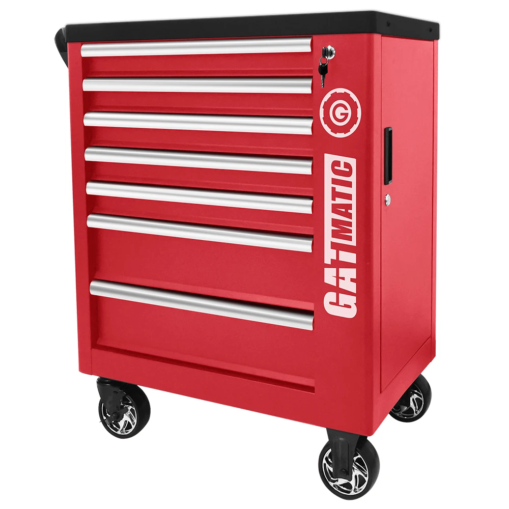 7 Drawers Trolley Garage Heavy Metal Cart Car Tool Cabinet