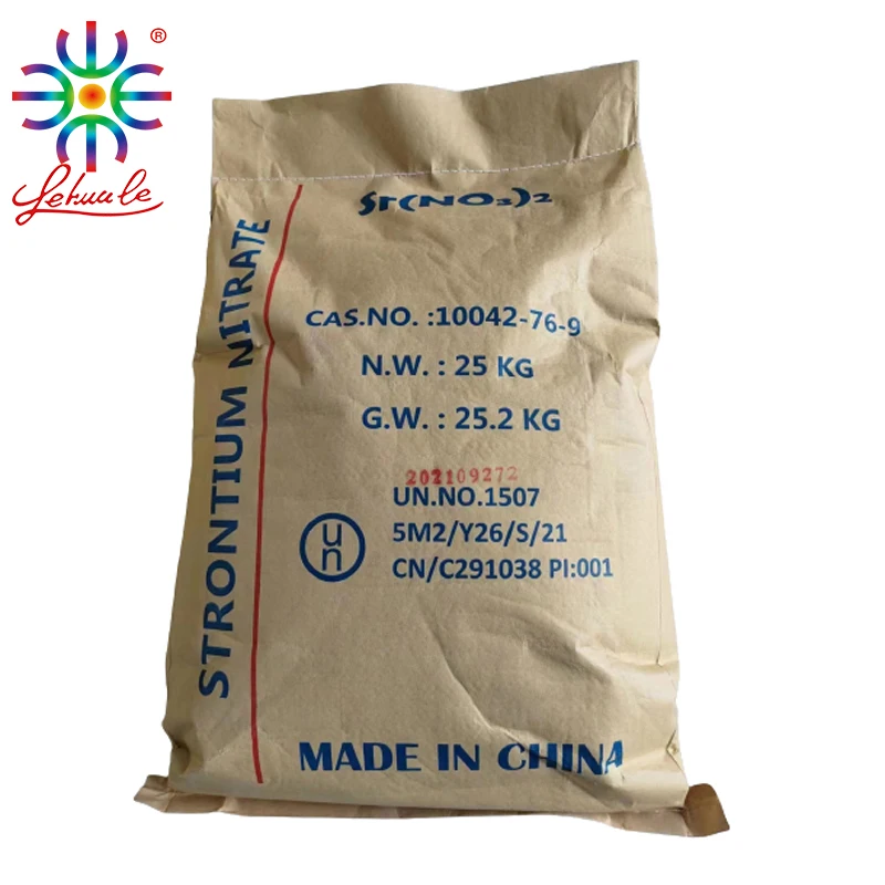 Производство фейерверков с использованием порошка нитрата стронция 99.0%