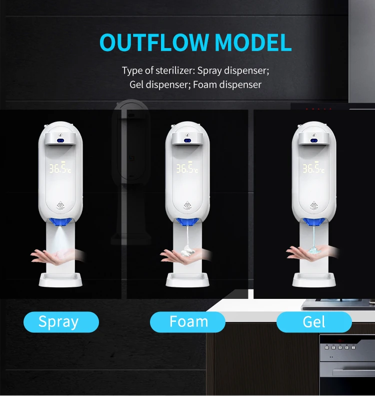 Hand Cleaning Gel Automatic Hand Sanitizer Dispenser With Floor Stand