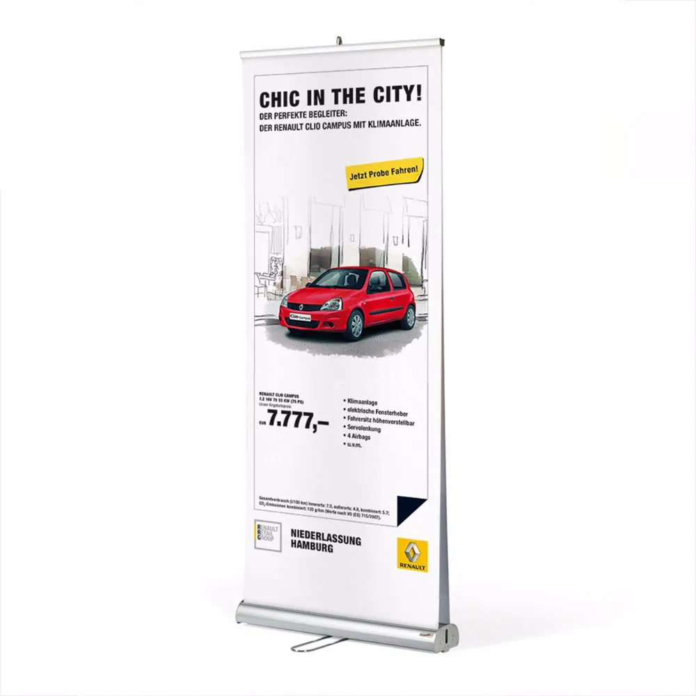 High Quality Large Base Roll Up Banner Display Banner Stand Roll Up banner