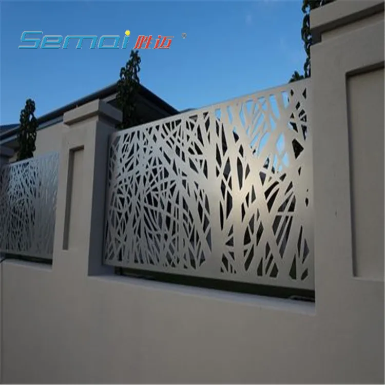 Decorative Powder Coated Laser Cut Metal Aluminum Garden Fencing