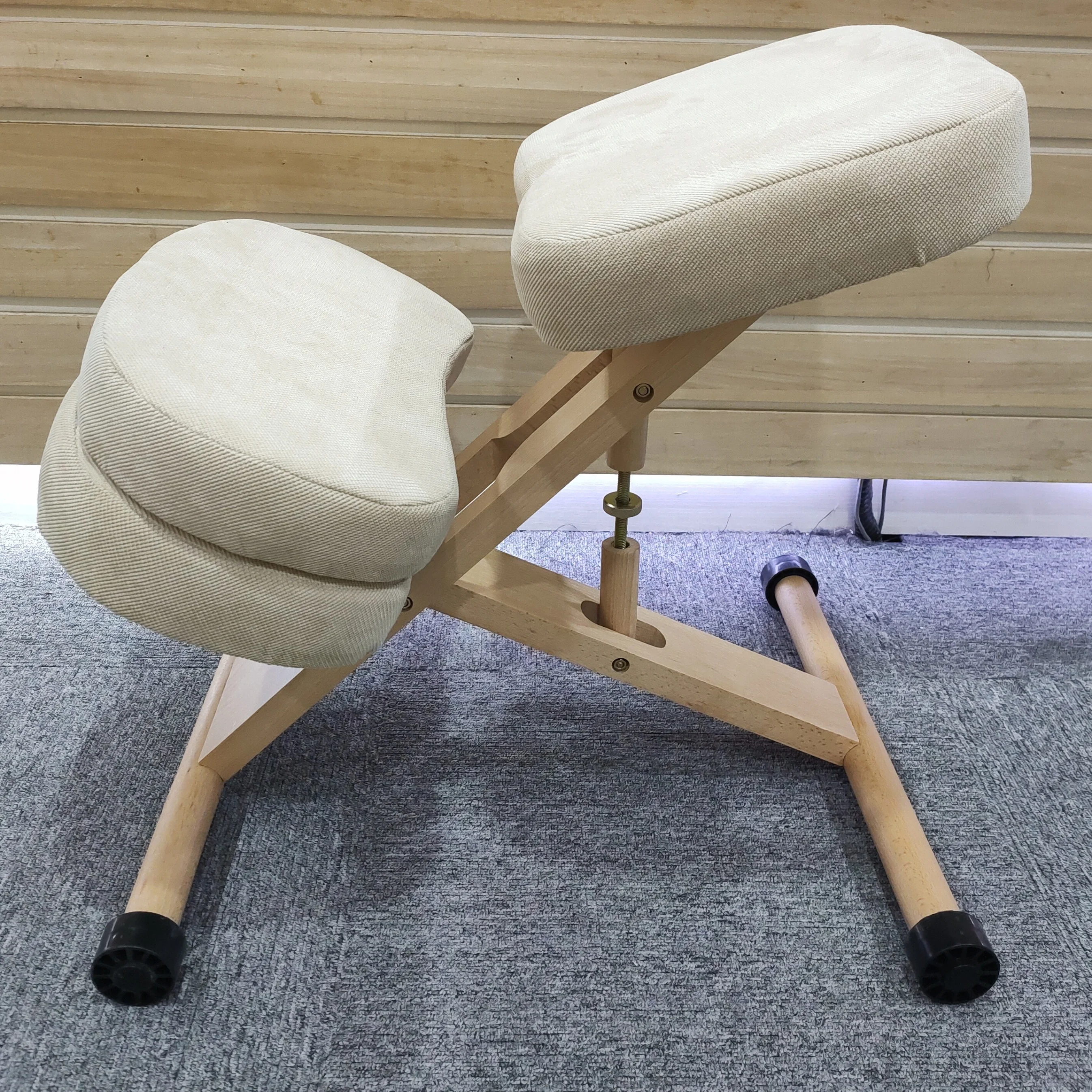 Home Office Height Adjustable Wooden Ergonomic Kneeling Chair Posture Balance Chair
