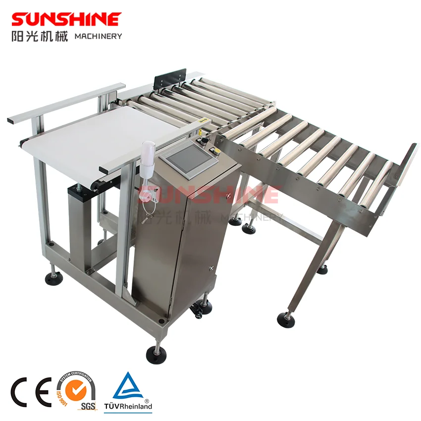 Automatic online wide range check weigher scale for bags bottles can production line with alarm warning