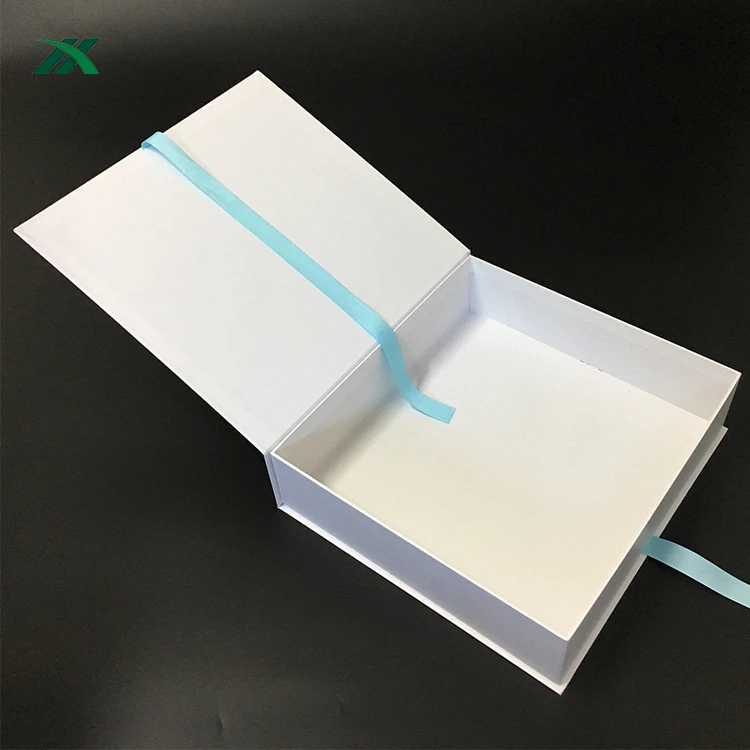 custom baby clothes packaging paper box ribbon closure