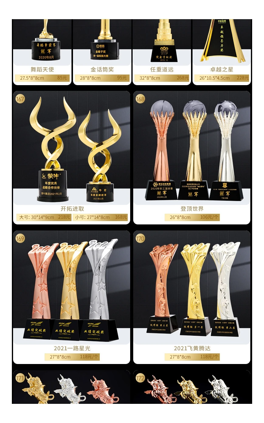 KEDK Cheap Gift Marketing With Logo Sublimation Promotional Product Business Giveaways Sets Crystal Trophy Medal