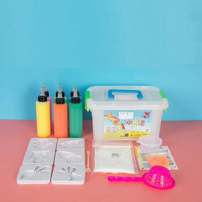 6 цветов 140 мл пластиковая коробка упаковка волшебный водный пейзаж образовательное искусство вода растущие игрушки эльфа