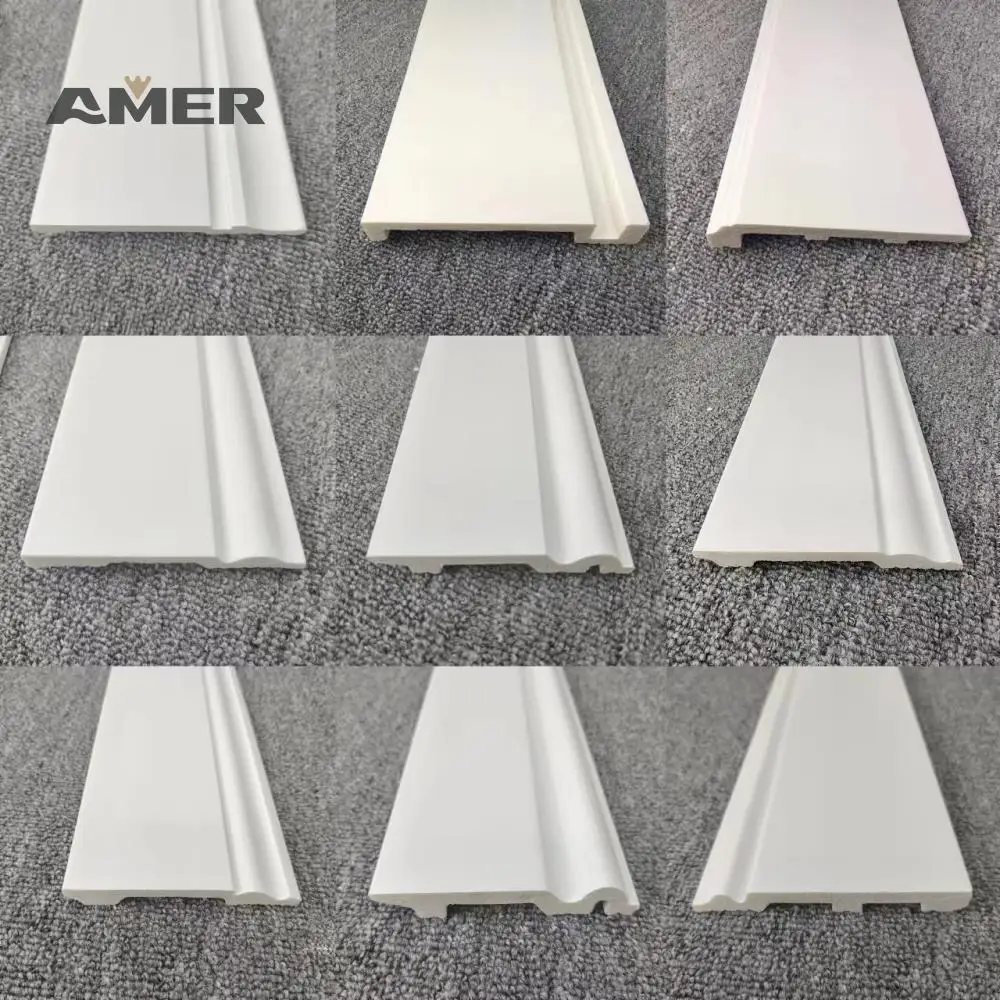 Amer high density Polystyrene baseboard wall Moldings Flooring Accessories Polystyrene PS Skirting Board