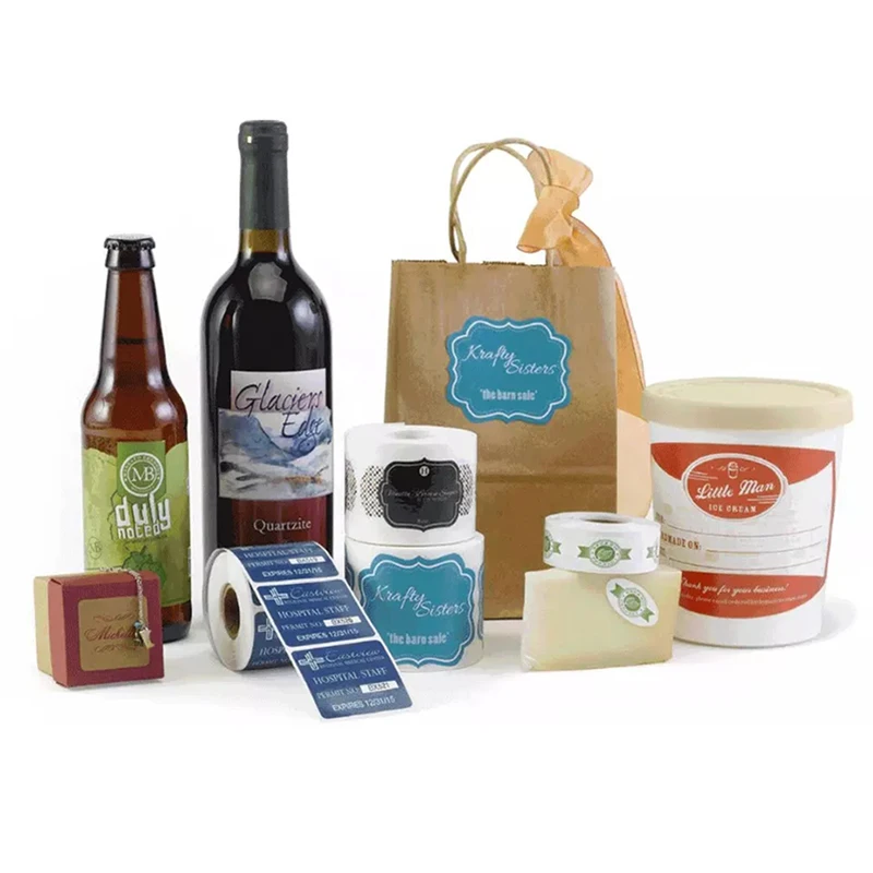 Free Design Self-Adhesive Printed Unique Party Celebration Happy Birthday Waterproof Champagne Wine Sticker Label For Bottle