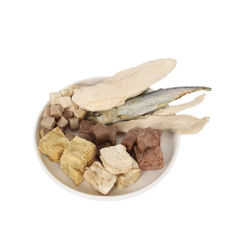 China factory direct Freeze-dried food chicken beef cod quail cat Mix 9 kinds of meat dog snack