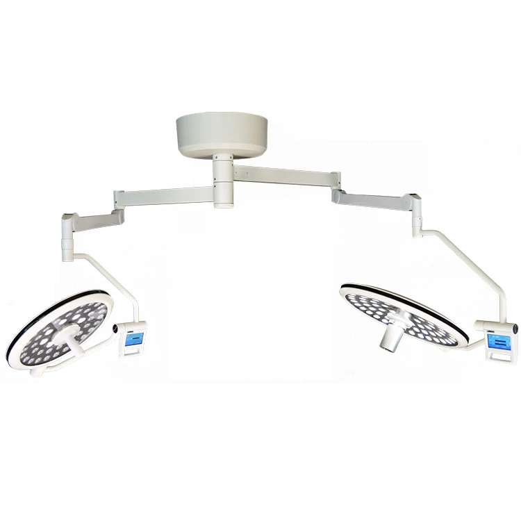 Unique design ZW-700/500DII Double Dome Ceiling mounted operating surgical LED lights