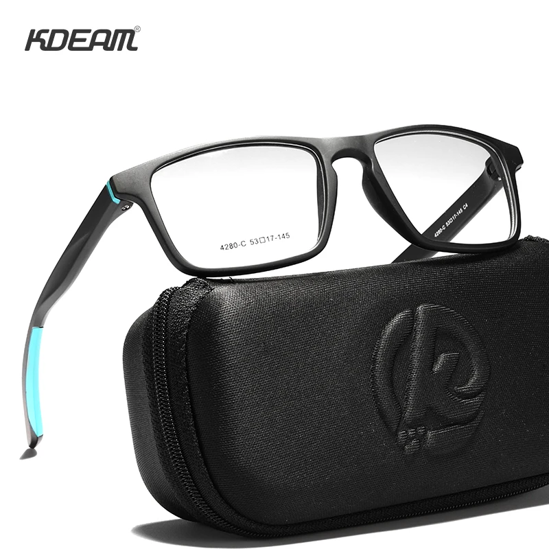 2019 KDEAM High Quality Advanced Plain Naked Glasses with Optical TR90 Frame Support Custom Prescription Myopic Reading Eyewear