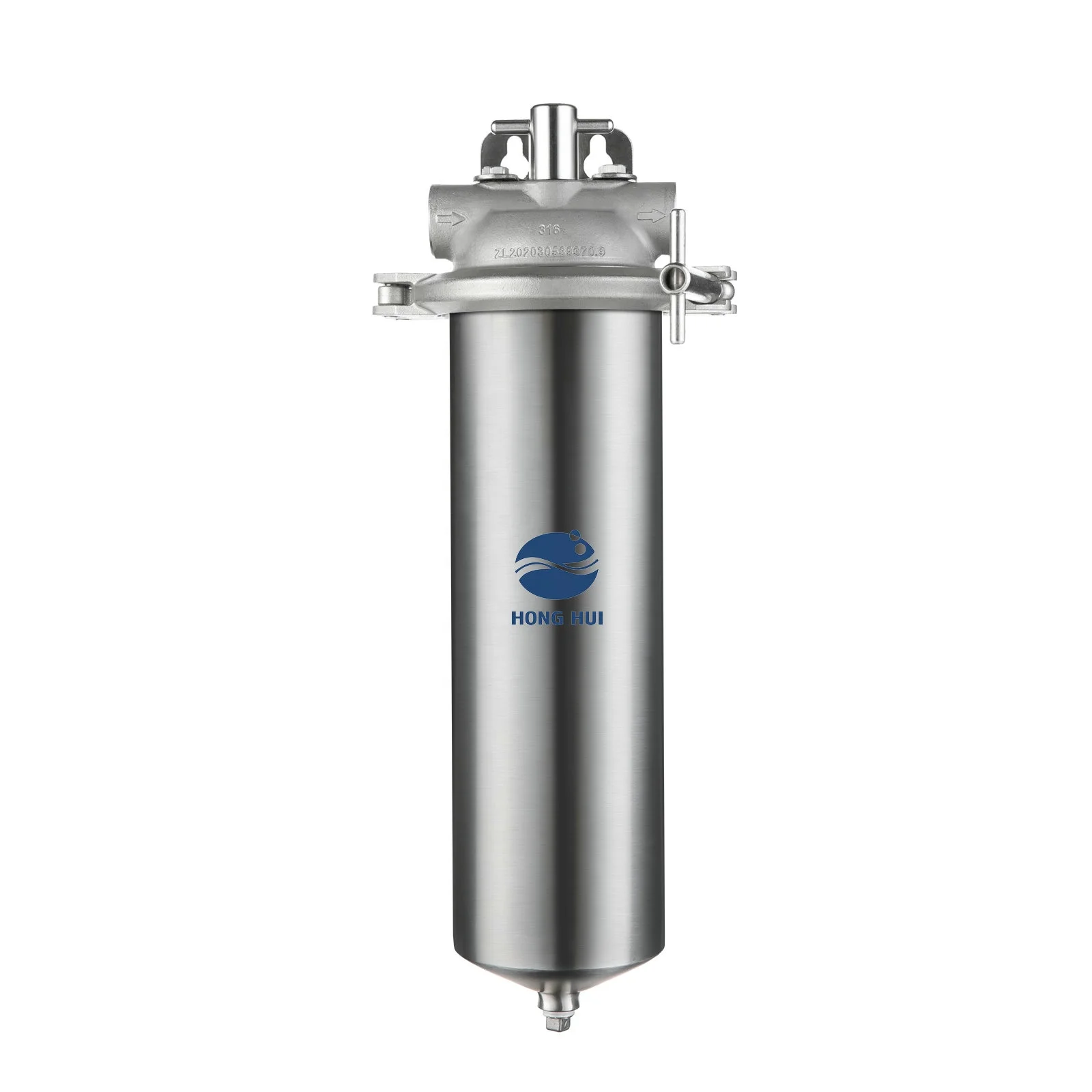 HONG HUI TUS-10C Stainless Steel 304 Clamp Closure Water Filter Housing 10 inch Filter Housing