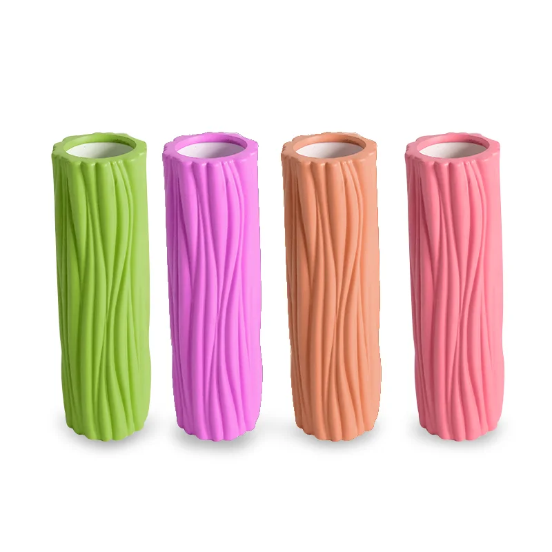 China  natural degradable foam roller massage GYM bamboo fiber  foam roller pvc inner tube foam roller