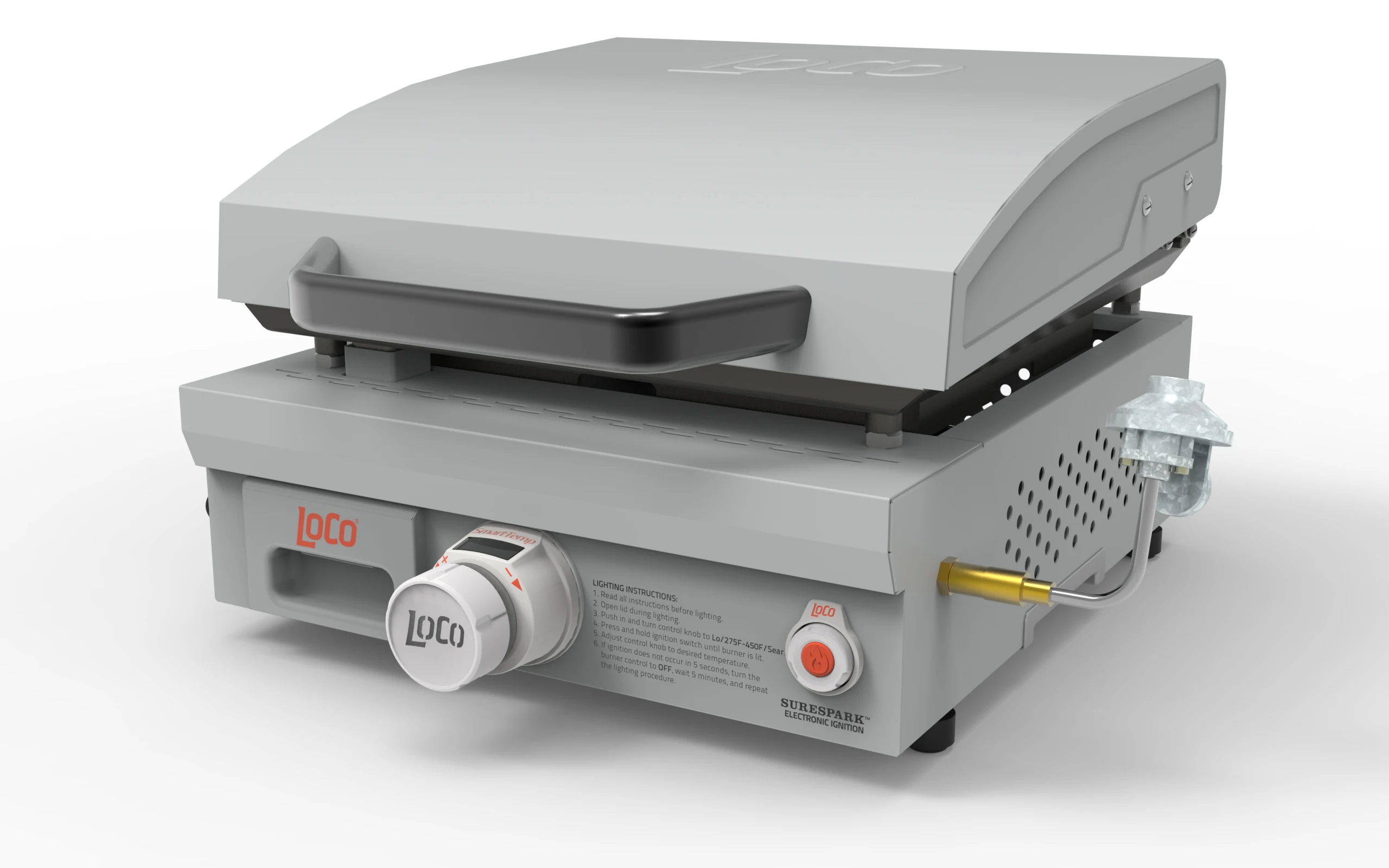 Outdoor Gas Grill Stainless Steel Flat Top 1 Burner Bbq Gas Grill Barbeque Outdoor Kitchen Digital Propane Smart Temp