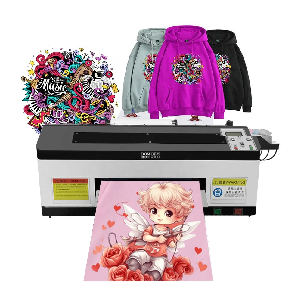 DOMSEM XP600 Head Inkjet Printer Flex Printing Machine Price Small Portable Digital A3 Dtf