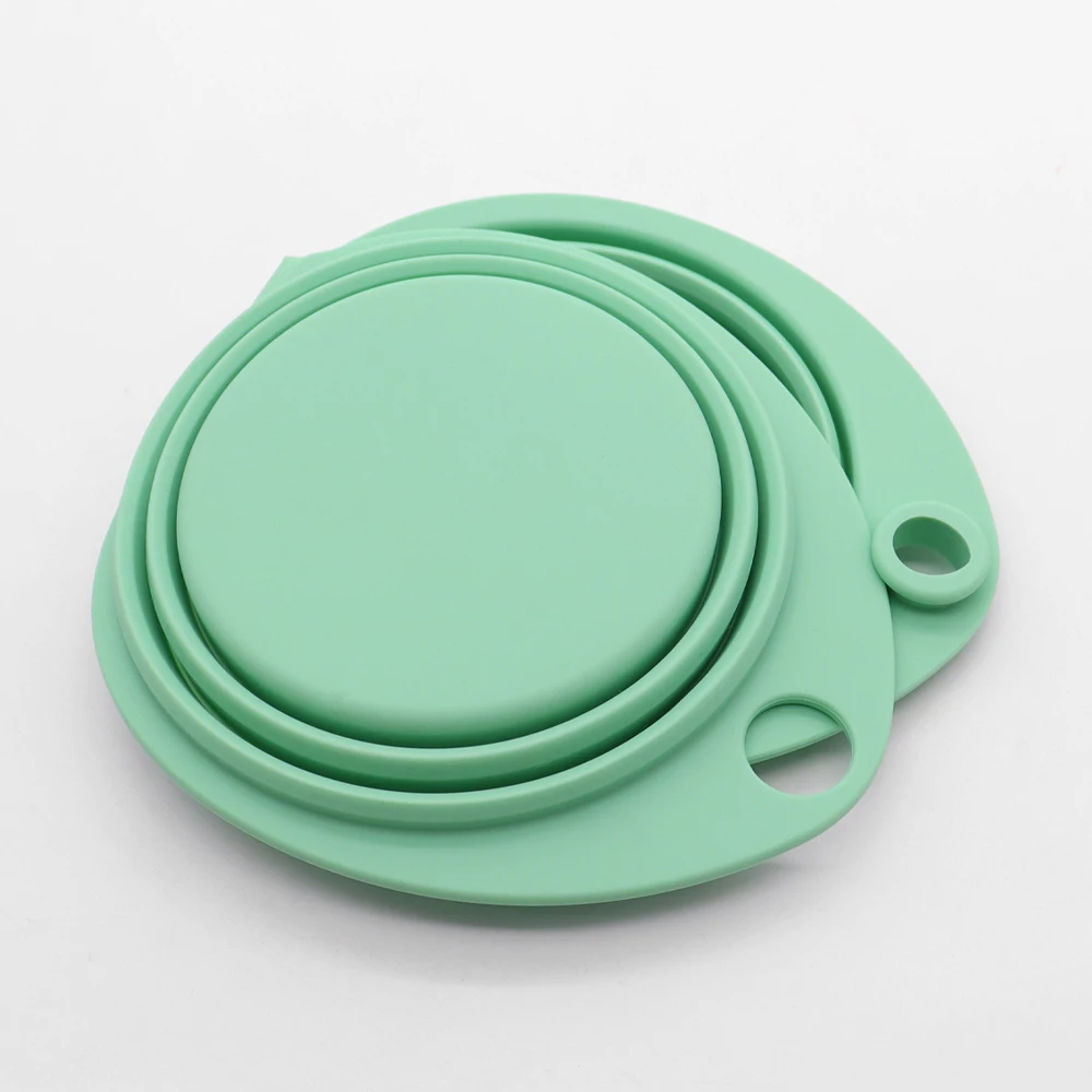 OEM ODM Manufacturer Portable Food Grade Silicone Collapsible 2 in 1 Double Pet Cat Dog Food Water Feeding Travel Bowls