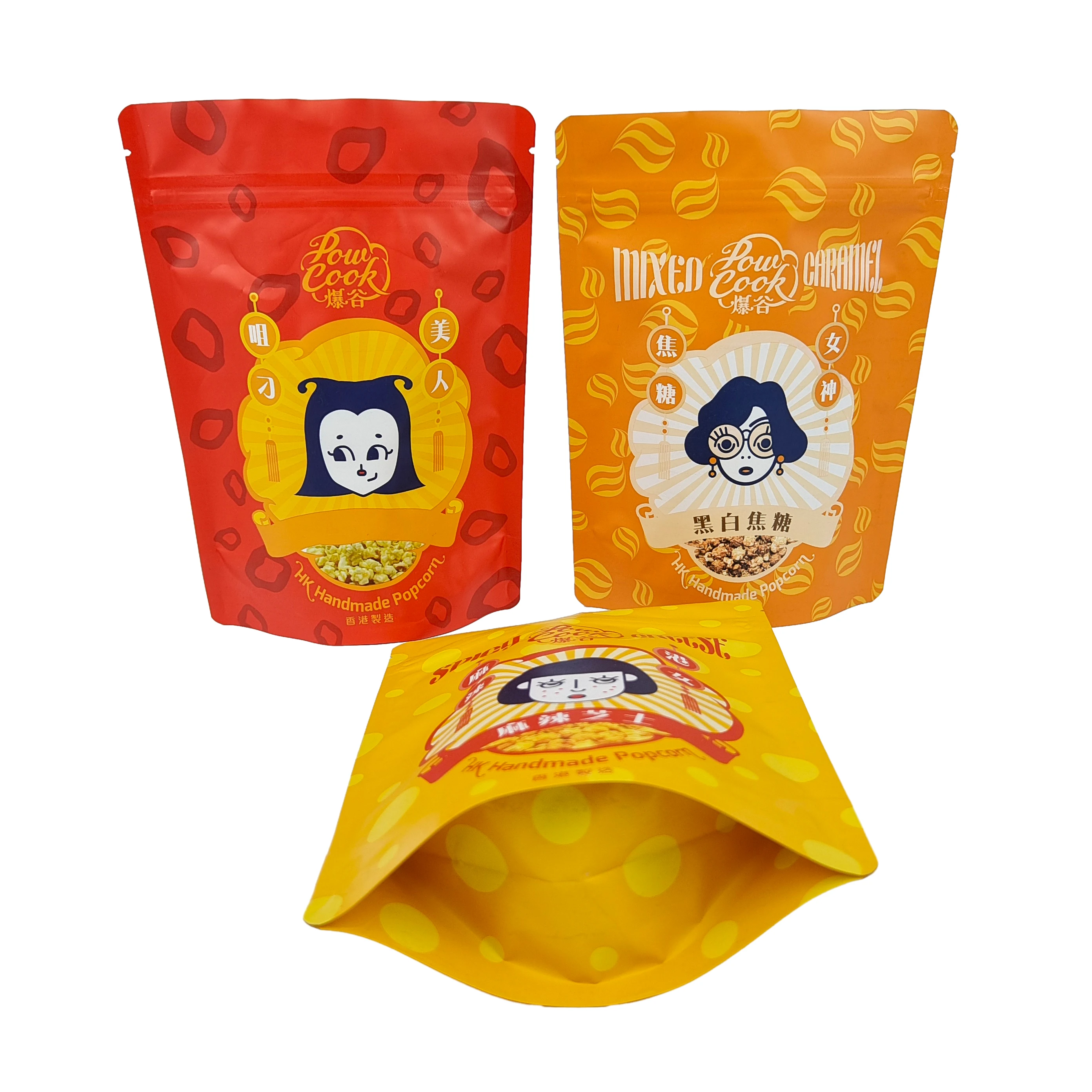 Custom Printing Logo Potato Chips Aluminum Foil Plastic Heat Seal Food Snack Tomato Popcorn Corn Tortilla Packaging Bags