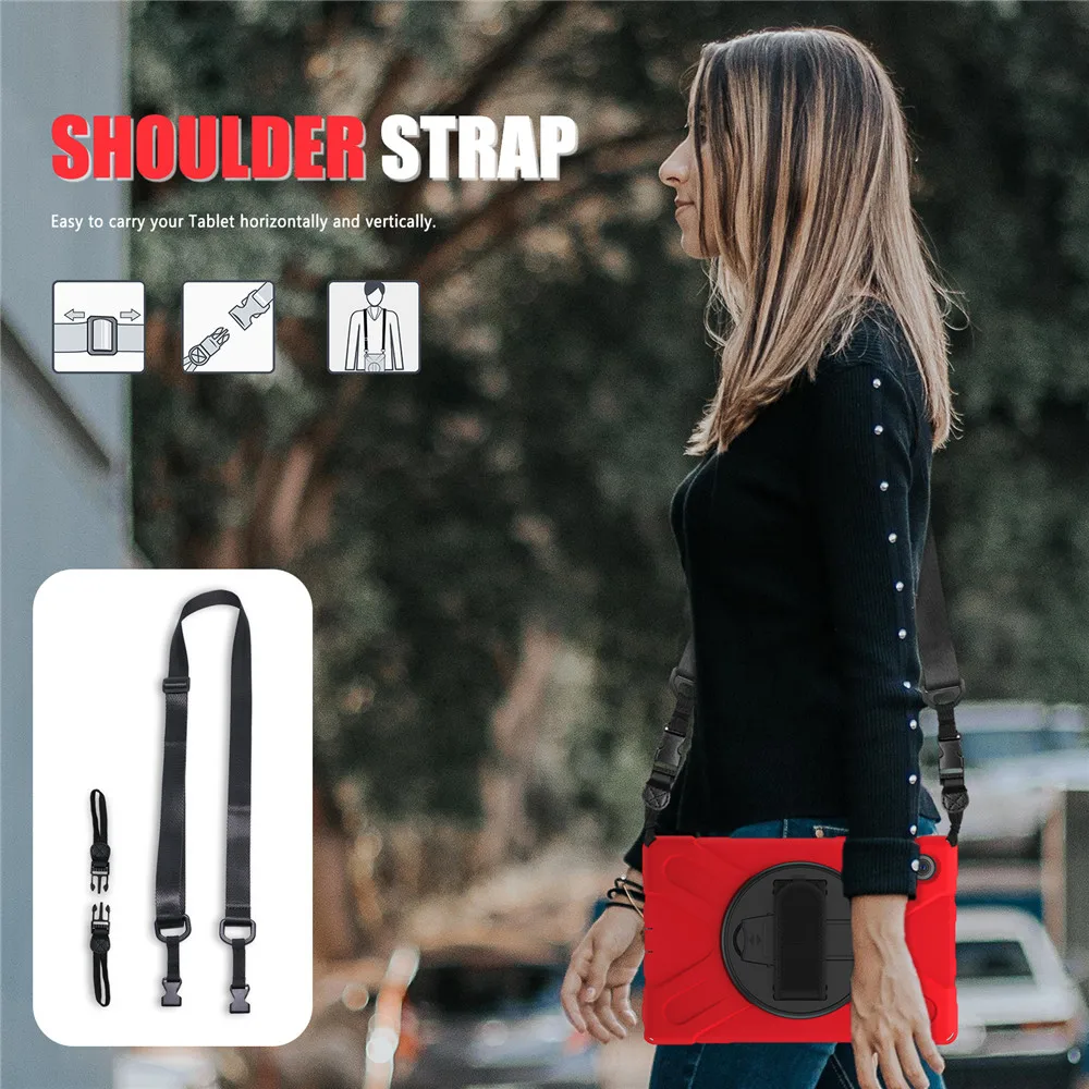 Tablet Cover Case for Samsung Galaxy Tab A8 10.5 Inch 2022 SM-X200/SM-X205 Case with Stand Hand Shoulder Strap