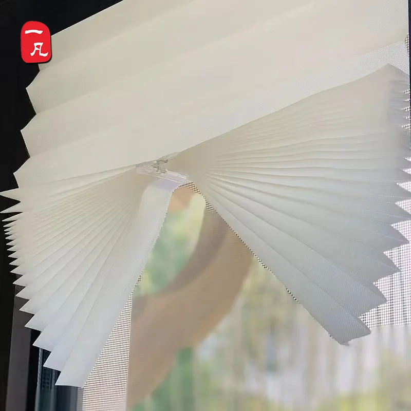Factory Direct Self-Adhesive Pleated Non-Woven Paper Blinds Shades for Windows Home Use Woven