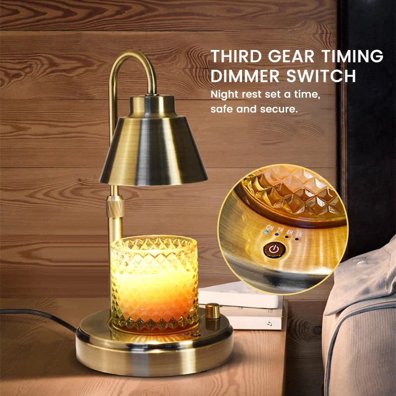 Classic Metal Material Scented Wax Melts Warm Aroma Bedroom Living Room Romantic Golden Candle Warm Lamp
