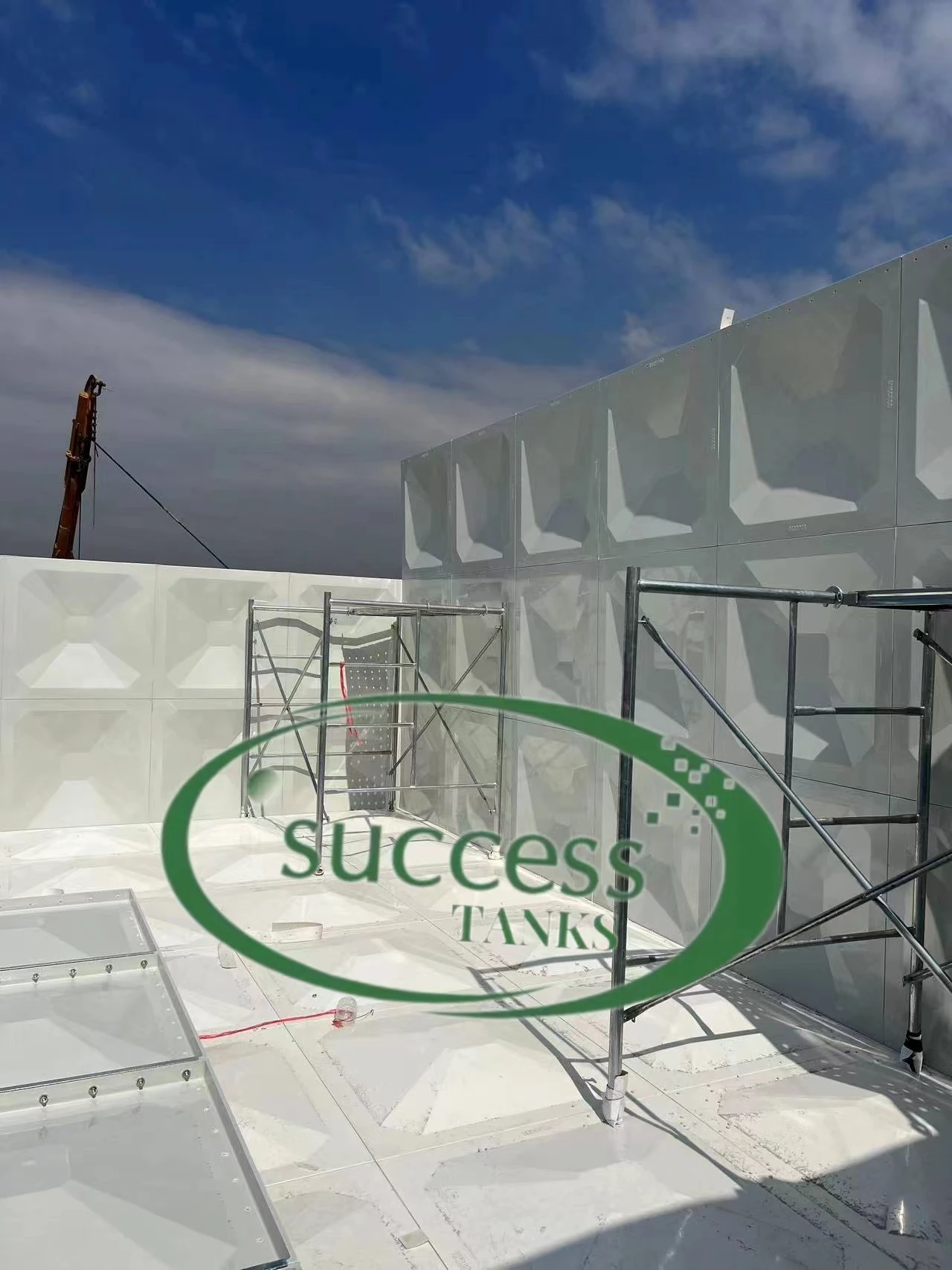 Inexpensive Rectangular customized GRP FRP composite material water storage tanks