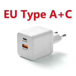 Mini GaN 20W USB C Charger Quick Charge 4.0 3.0 PD3.0 Fast USB Charger For iPhone 13 12 11 8 Pro Max laptop Macbook