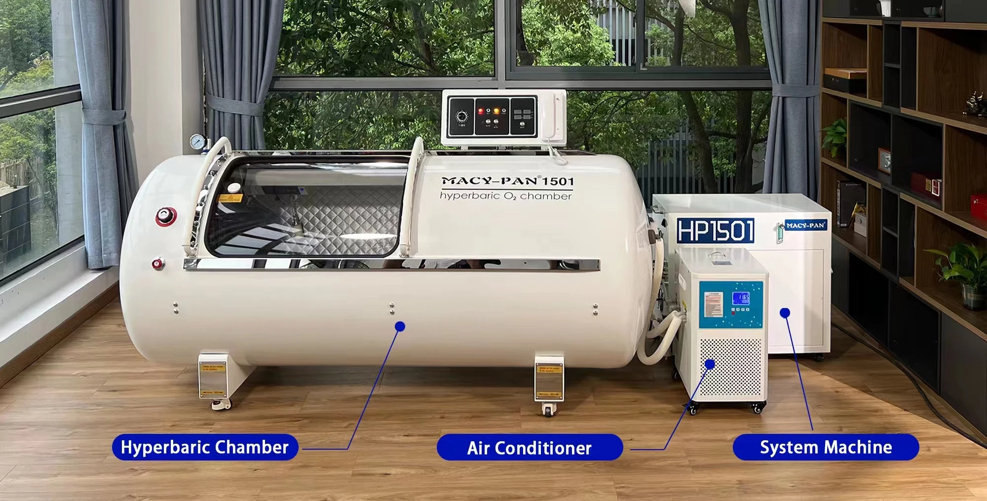 HP1501  hyperbaric oxygen chamber hard hyperbaric oxygen chamber spa capsule for sale