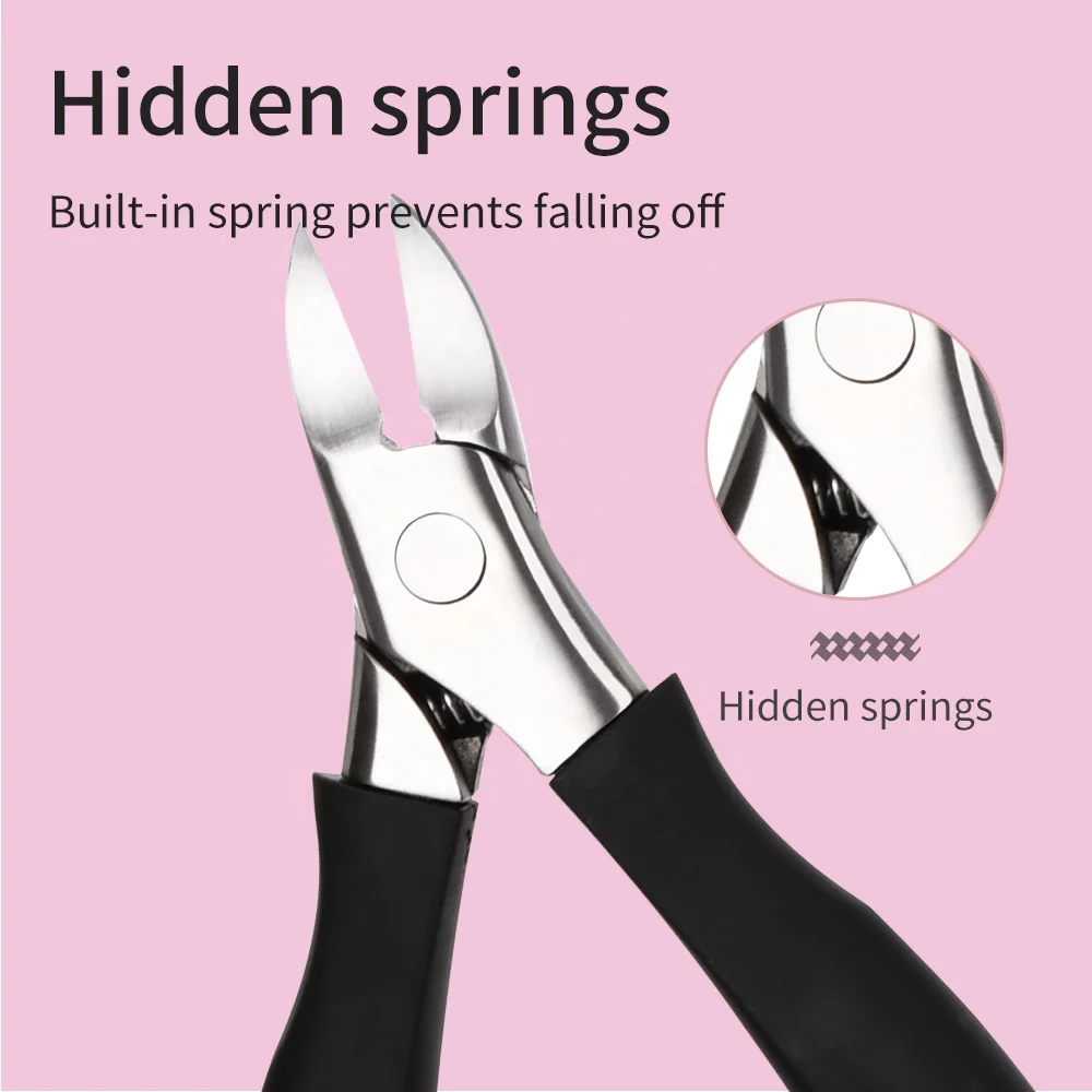 2022 New Arrival Handle Finger Toe Thick Cuticle Nippers  Stainless Steel Nail Trimmer  Nail Cutter Clipper