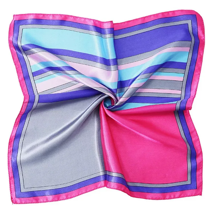 
Women square small scarf, manufacturer imitated silk square scarf 