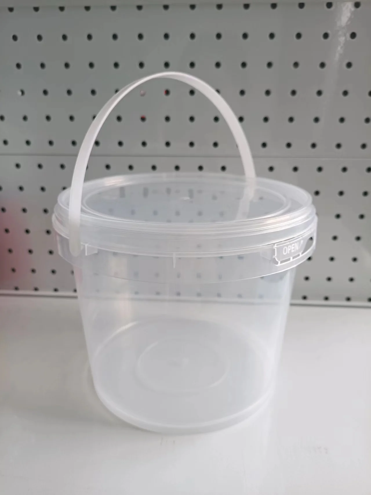 Plastic Storage Box Biscuit Barrel Yogurt Bucket Pickle Barrel Food Plastic Packaging Bucket With Lid Transparent