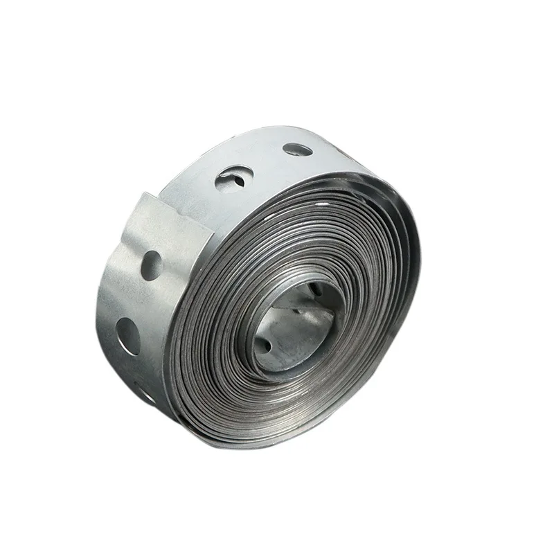60lb Galvanized Steel Pipe Strap Perforated Metal Hanger Tension Clips Bendable Metal Strip Holes Pipe Supports Hanging Trimming