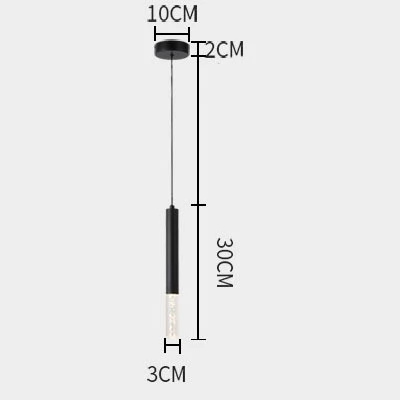 Modern minimalist black and gold bedroom bedside chandelier living room backdrop light long line of small pendant lamp