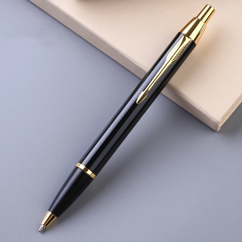VIP classic office black gold Click Ball Pen With Custom Logo for business gift brass metal ball pen