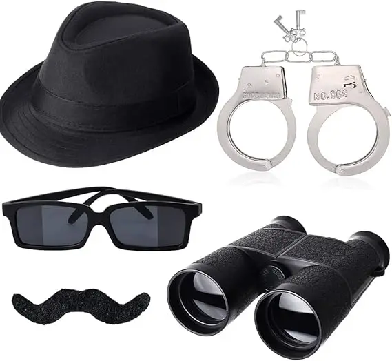 LP Cosplay secret agent costumes Security guard clothing accessories Sunglasses badge earbuds set