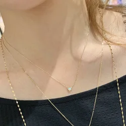 Luxury Sterling Silver 925 Jewellery Opal Flower Star Moonstone Heart Pendant Necklace Opal Jewelry for Women Girls