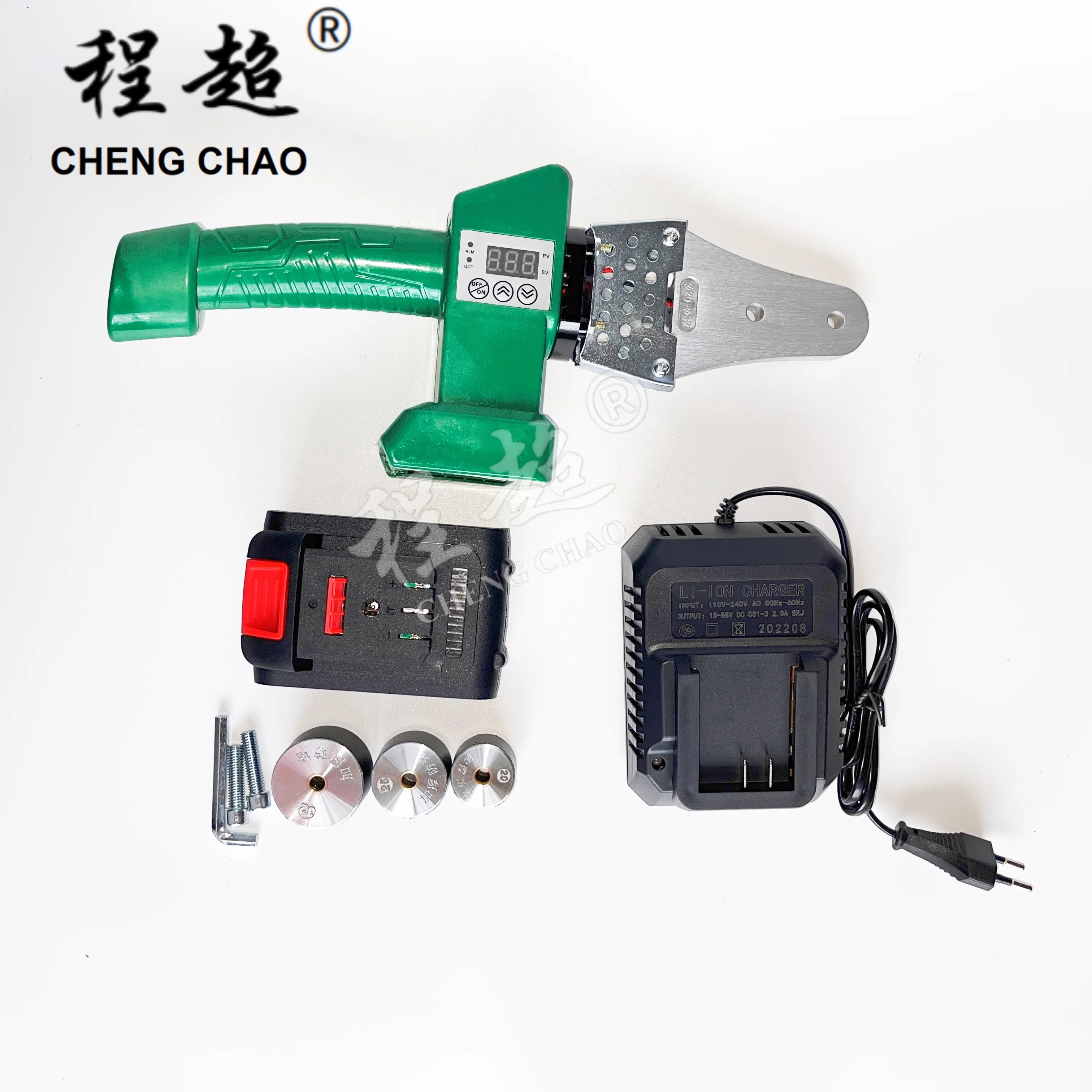 Cordless Type Lithium Battery For Pipe Fusion Machine PPR PE PVC PB Pipes 20-32mm Hot Melt Device Digital Display Screen