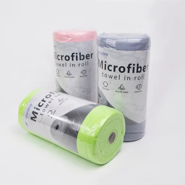 Customised Reusable Washable Cleaning Cloth 50/75/100 Pack Tear Away Towels 30x30 cm Microfiber Cleaning Cloth Roll
