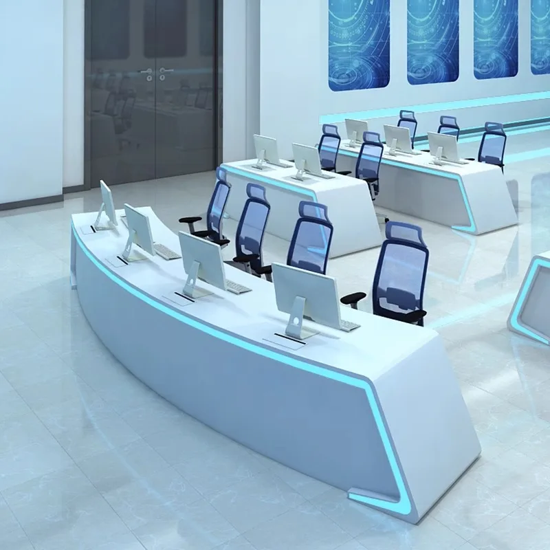 JKZHT-95 Paint baking console Modern control center Conference table booth anchor desk staff command and monitoring desk