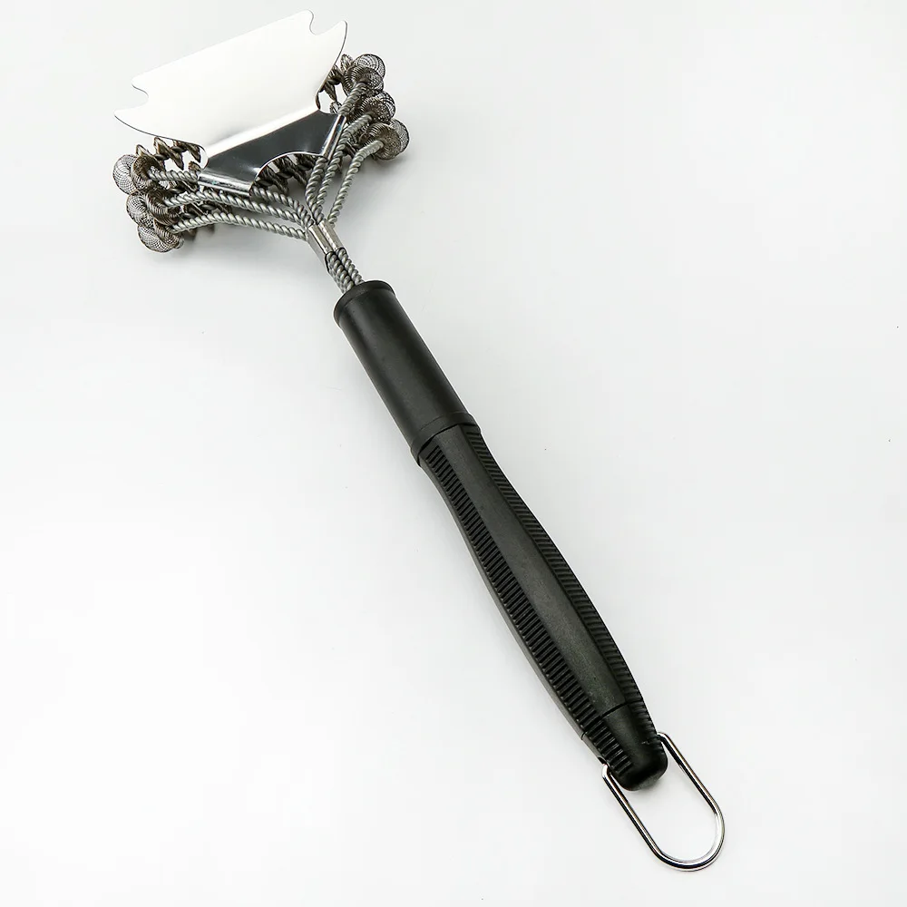 WSY Custom Wooden Handle BBQ Cleaner Accessories Barbecue Tools BBQ Cleaning Grill Brush And Scraper