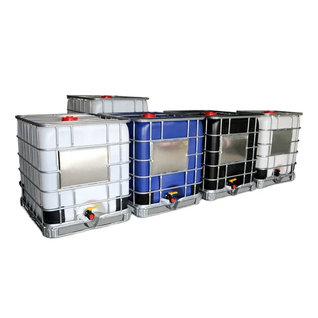 Poly used plastic ibc tank container tote 1000l with steel cage