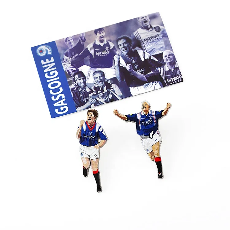 Пользовательские Эмалевые заколки с лацканами с подкладкой для карт футбольных знаменитостей с подкладкой