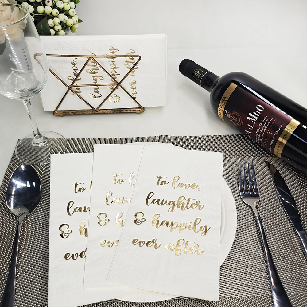 Custom serviettes 33*40CM foil paper napkin high grad disposable napkin for restaurant