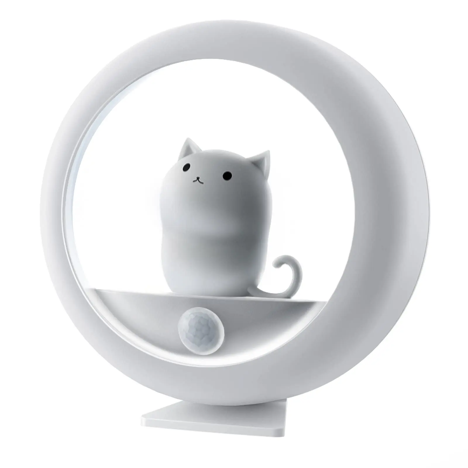 Cat Night Light Motion Sensor Cute Cat Motion Sensor Night Light Adjustable Brightness Motion Sensor Rechargeable & Magnetic