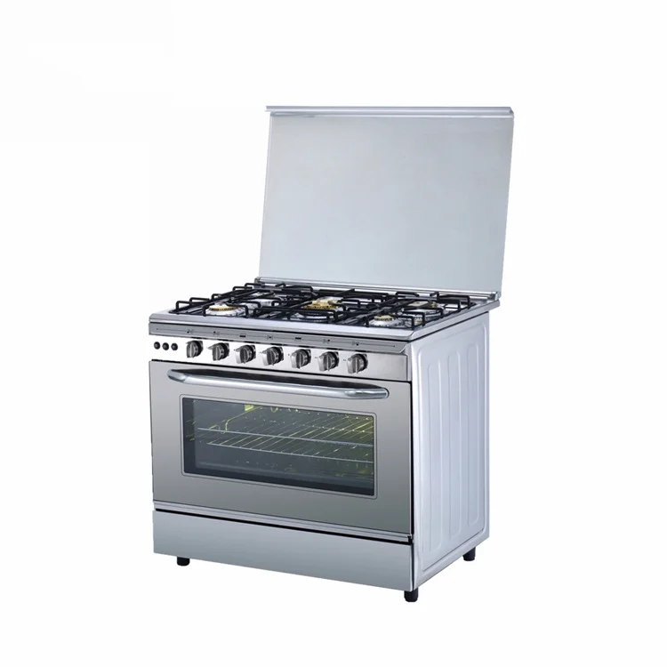 Factory wholesale 5 burners gas cooker with oven multifunction oven with gas cooker 36 inch cooking range with oven