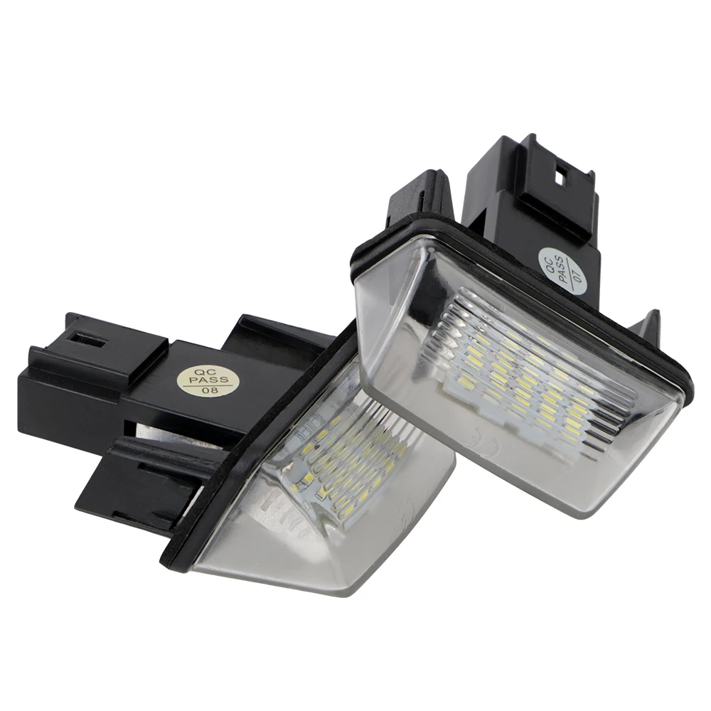 1 Pair LED License Number Plate Light For Peugeot 206 207 306 307 308 5008 For Citroen C3 C4 C5 Berlingo Saxo Xsara Picasso