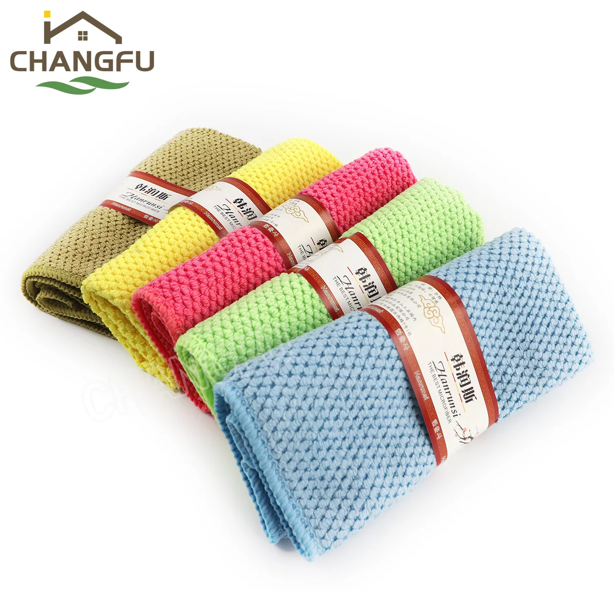 Changfu Wholesale Kitchen Wash Cloth Microfiber Table Cleaning Cloth