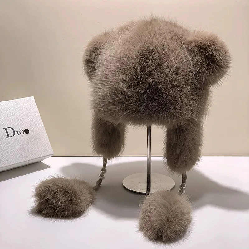 Long Hair Super Soft Funny Faux Fake Fox Fur Warm Ear Festival Party Hats