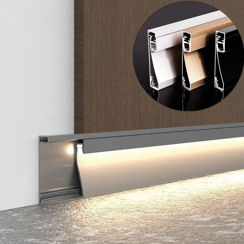 Manufacturer Floor Accessories Decoration Aluminium Skirting Board With LED